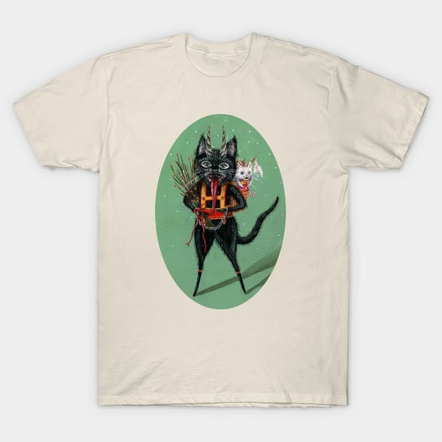 Krampus Black Cat T-Shirt by KayleighRadcliffe